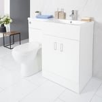 Meuble WC & lavabo – Blanc – Geo