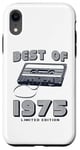 Coque pour iPhone XR Retro Best of 1975 Mixtape Vintage 50th Birthday Design