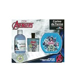 Corine de Farme - Coffret Avengers avec Eau de Toilette 50ml, Bain Moussant 300ml et Boîte à Goûter - Cadeau pour Garçon - Parfum pour Enfant Senteur Pomme Gourmande - Gel Fruité 3-en-1