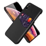 Apple Bofink iPhone XS Card Kuoret - Musta