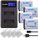 Lot de 4 Batterie NP-BX1 NP BX1 + Chargeur Double USB LCD pour Sony NP-BX1 Batterie Sony DSC-RX100 RX100 II DSC-WX500 HX300 WX300 HX400 V WX300 WX350 HDR AS100 V AS200 V AS15 AS30 V AS30