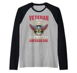 Veteran Don't Think Because My Time Has US Flag Patriotic Raglan Baseball Tee