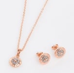 Ted Baker Rose Gold Emillia Mini Button Gift Set EARRINGS NECKLACE