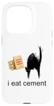 Coque pour iPhone 15 Pro I Eat Cement Maudit Chat Drôle Curly Specific Meme