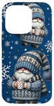 Coque pour iPhone 14 Pro Xmas Gnome For Coffee Lovers With Hot Cocoa Mug For Winter