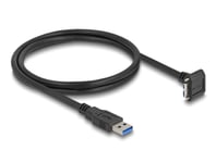 Delock Usb 5 Gbps-Kabel Usb Typ-A-Hane Rak Till Usb Micro-B-Hane 90° Vinklad Nedåt Med Skruvavstånd 18