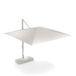 EMU - 981 Shade 3X3 Lat Sun Umbrella w/ Large Base White 23, White 01, Base 23 - Parasoller