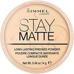 Rimmel London Stay Matte Pressed Powder, Transparent, 14g