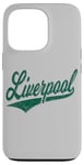 Coque pour iPhone 13 Pro Liverpool England Varsity SCRIPT Maillot de sport classique