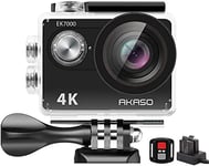 AKASO EK7000 4K30FPS Action Camera - 20MP Ultra HD Underwater Camera 170 Degree Wide Angle 98FT Waterproof Camera with Accessory Kit - Black