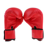 Milageto Gants de Boxe Punching Sparring Training Gear for Kickboxing MMA Karate - Rouge, 25,5 x 12cm