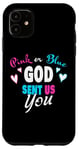 Coque pour iPhone 11 Rose ou bleu « GOD Sent Us You » chrétien du sexe