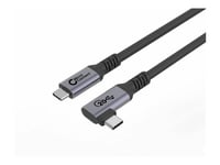 Microconnect - Usb-Kabel - 24 Pin Usb-C (Hann) Rett Til 24 Pin Usb-C (Hann) Vinklet - Usb 3.2 Gen 2X2 - 20 V - 5 A - 5 M - Up To 20 Gbps Data Transfer Rate, Usb Power Delivery (100 W) - Svart