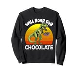 Funny Valentines Day T-Rex Dinosaur Box Of Chocolate Sweatshirt