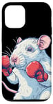 iPhone 13 Pro Boxing White Rat Statement Graphic Costume Case