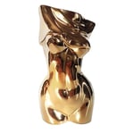 Mila Moya Ceramic Nude Flower Vase | 7.5in x 4in - Gold | Modern Naked Lady Female Woman Body Shape Vase for Home Decor