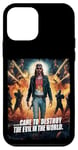 Coque pour iPhone 12 mini Jésus, venu pour détruire le mal, avec des ninjas