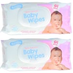 128x SCENTED BABY WET WIPES Sensitive Fragranced Disposable Kids Toddlers Clean