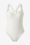 By Malina - Baddräkt Wilma Ring Front Swimsuit - Vit