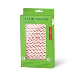 Red Paper Straw Polka Dot Eco Disposable Pack Of 144 Drinking Straws Kikkerland