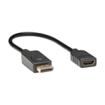 TRIPP LITE Eaton Tripp Lite Series DisplayPort to HDMI Video Adapter Video Converter (M/F)  HDCP  Black  1 ft. - video adapter - DisplayPort / HDMI -