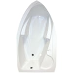 Ondee - Baignoire fany - Baignoire d'angle 160x90cmD - abs et Acryl renforcé 3mm - Blanc