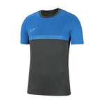 Nike Academy Pro Top SS T-Shirt Enfant Anthracite/Photo Blue/Photo Blue/(White) FR: M (Taille Fabricant: M)