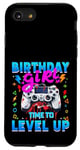 Coque pour iPhone SE (2020) / 7 / 8 Birthday Girl Time to Level Up Jeu vidéo Anniversaire Fille