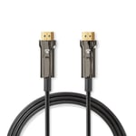 Nedis Aktiivinen Optinen Ultra High Speed HDMI-Kaapeli jossa Ethernet | HDMI™ liitin | HDMI™ liitin | 8K@60Hz | 48 Gbps | 75.0 m | Pyöreä | PVC | Musta | Pakkaus