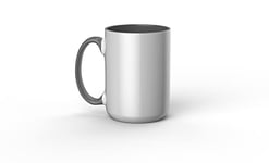 Cricut Beveled Ceramic Blank Mug | Grey | 425ml (15oz) | 1 x Infusible Ink Sublimation Mug | for use Mug Press Infusible Ink