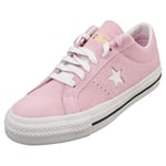 Converse One Star Pro Ox Unisex Fashion Trainers in Pink White - 6.5 UK