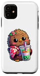 iPhone 11 Kiwi Bird Drinking Bubble Tea Japanese Kimono Case