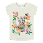 Molo Ragnhilde Short Sleeve T-Shirt Floral Puma | Beige | 116 cm