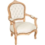 Biscottini - Fauteuil lit baroque 73x50x51 cm Chaise Louis xvi style français Fauteuil de chambre tapissé Fauteuil avec accoudoirs rembourré