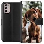 Motorola Moto G31 Sort Lommebokdeksel Ung Hund