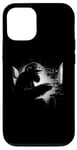 Coque pour iPhone 12/12 Pro Chimpanzee Gamer - Amusant Rétro Singe Jeux Vidéo Amoureux