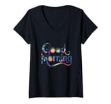 Womens Good Morning Gorgeous Heart Motivational Quotes Men Women V-Neck T-Shirt