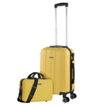 ITACA - Rigid Suitcase Medium Size - ABS Medium Suitcase 65cm Hard Shell Suitcase - Lightweight 20kg Suitcase with Combination Lock - Lightweight and Resistant Travel Medium Size Suitcase, Yellow