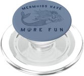 Mermaids Have More Fun Mermaid With Starfish Crown PopSockets PopGrip pour MagSafe