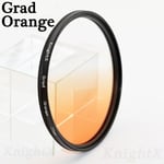 KnightX FLD UV CPL ND Star gnd filtre d'objectif de caméra pour canon eos sony nikon 49 52 55 58 62 67 72 77 mm d3300 kit dslr d5100 1300d - Type Grad Orange-72mm