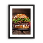 Affiche Poster 30x40cm Tableaux Américain hamburger nourriture barbecue Art