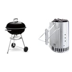 Weber 1321004 Barbecue Compact Noir 57 cm (Ancien modèle) & 7416 Cheminée d’Allumage Rapidfire