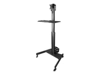 Startech.Com Mobile Workstation Cart With Monitor Mount, Cpu/Pc Holder, Keyboard Tray, Ergonomic Height Adjustable Desktop Computer Cart, Rolling Mobile Standing Workstation On Wheels - Portable Stand-Up Cart - Vogn - For Lcd-Skjerm / Pc-Utstyr - St