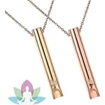 2st Andningshalsband, ångesthalsband för kvinnor, stress relief Mindful andningshalsband Rostfritt för Meditation Avslappning Gold rose Gold rose