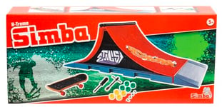 Simba Finger Skateboard Rampe Ultimate 27 x 10 x 9 cm, 8 Roues de Rechange, 2 Outils, vis et écrou, à partir de 5 Ans