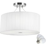 Etc-shop - Plafonnier led 19,5 watts lampe suspendue salon plissé rond