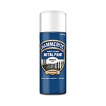 Hammerite Spray Paint for Metal. Direct to Rust Exterior White Metal Paint, Smooth Finish. Corrosion Resistant White Gloss Paint and Rust Remover, 8 Year Protection - 400ml Aerosol 0.5 SqM Coverage​