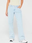 Calvin Klein Jeans Low Rise Extreme Baggy Jeans - Blue, Blue, Size 34, Inside Leg 32, Women