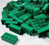 LEGO BRICKS 100 x GREEN 2x4 Pin - From Brand New Sets Sent in a Clear Sealed Bag