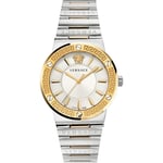 Versace VEVH00620 Greca Logo WoMens Watch - Silver & Gold - One Size